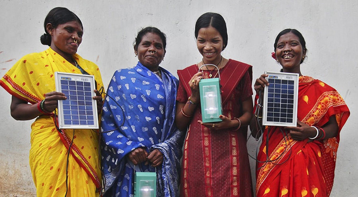 Super Solar Grannies light up remote areas of India. | Credit- The Future’s Bright